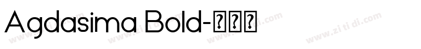 Agdasima Bold字体转换